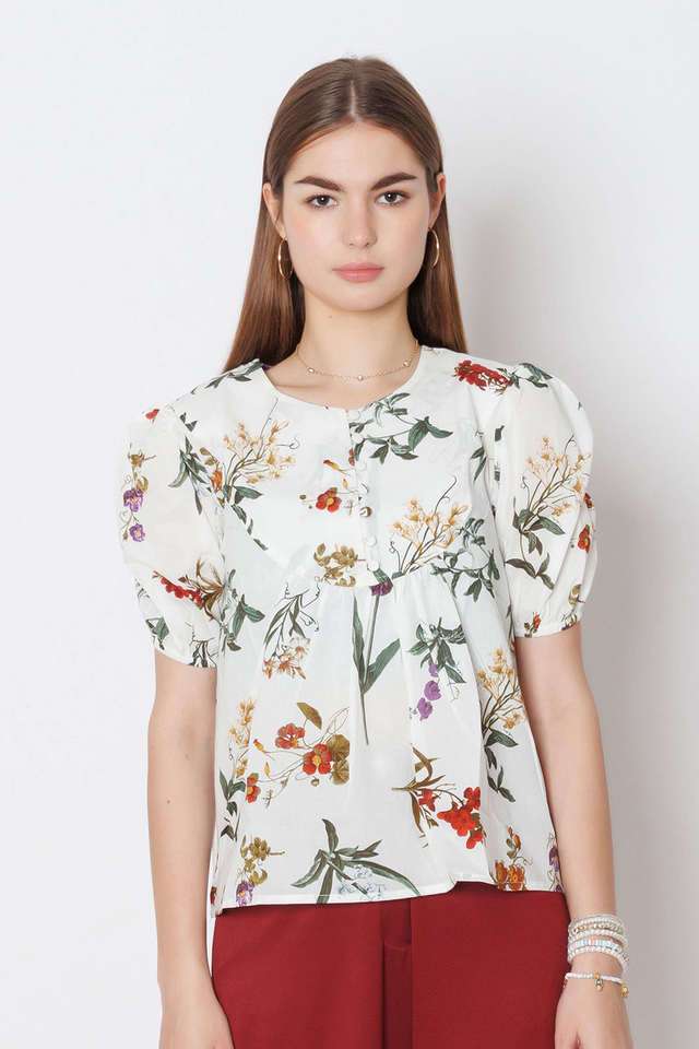 zink london Printed Cotton Round Neck Women Top-picture-22