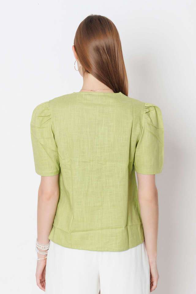 Solid-Cotton-V-Neck-Women-s-Top