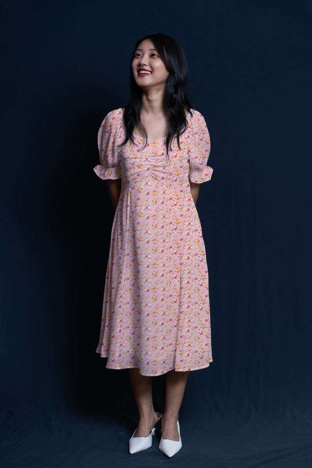 zink london Floral Sweetheart Neck Polyester Women Dress-picture-29