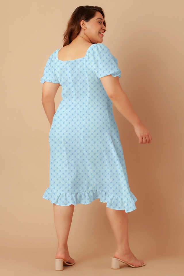 Buy Zink London Dark Green Floral Sweetheart Neck Polyester