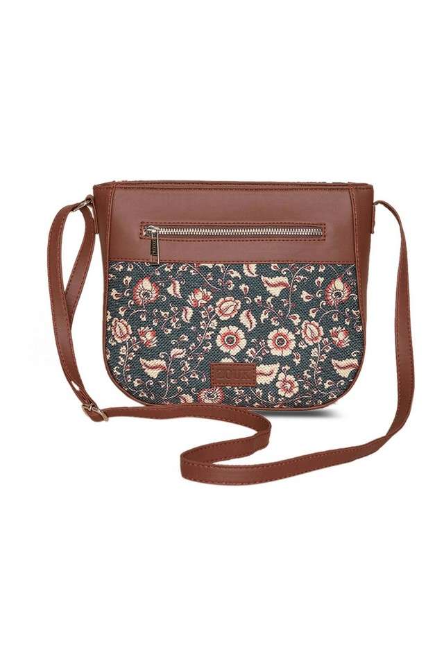 Printed-Chittoor-PU-Zipper-Closure-Women-s-Casual-Sling-Bag