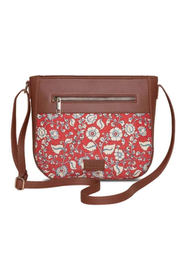 Printed-Chittoor-PU-Zipper-Closure-Women-s-Casual-Sling-Bag