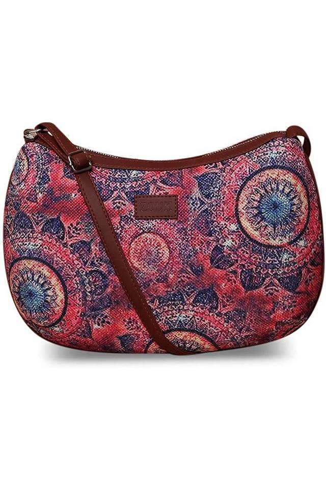 Printed-Space-PU-Zipper-Closure-Women-s-Casual-Sling-Bag