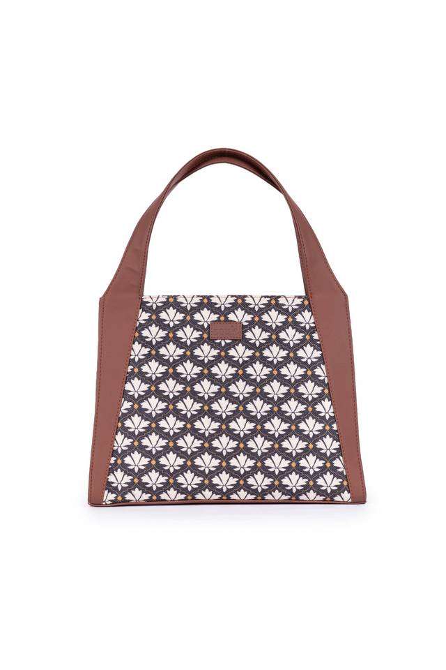 Printed-Bidri-PU-Zipper-Closure-Women-s-Casual-Tote-Bag