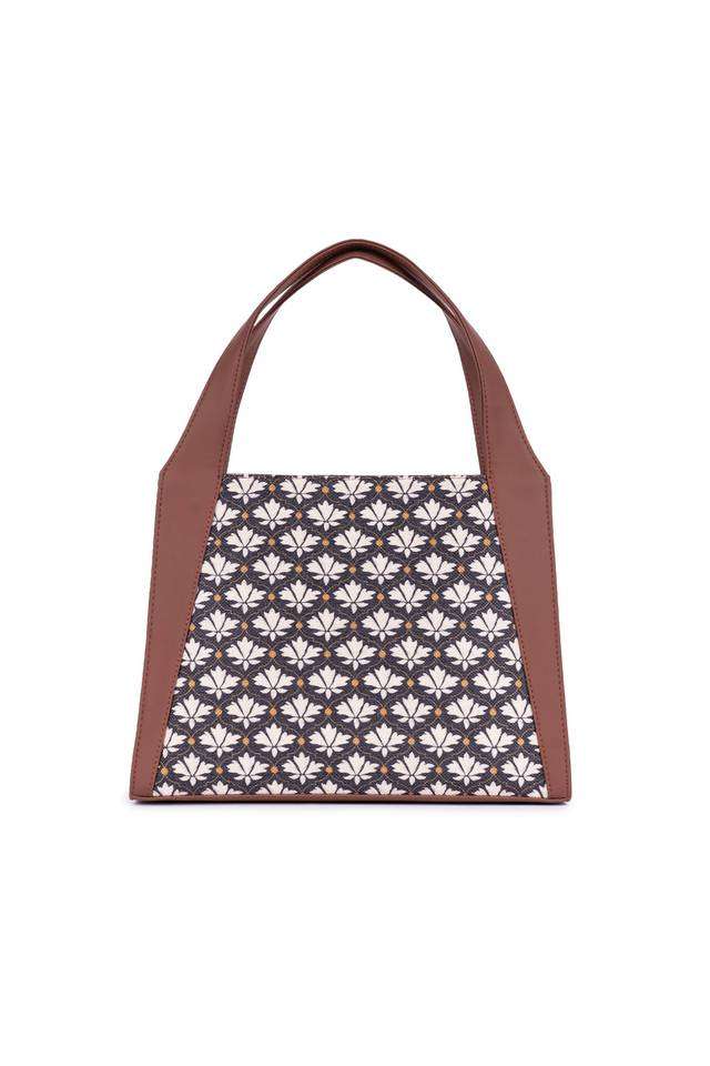 Printed-Bidri-PU-Zipper-Closure-Women-s-Casual-Tote-Bag