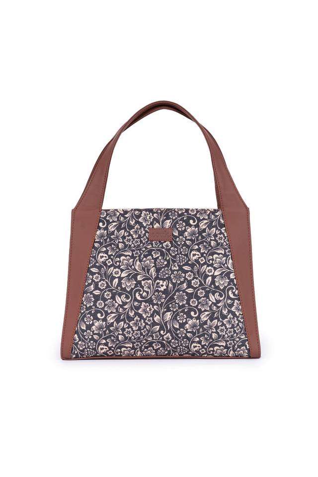 バッグ A.PRESSE 2024 Booklet & Printed Tote Buy Zouk Black Printed FloMotif PU Zipper Closure Women's Casual