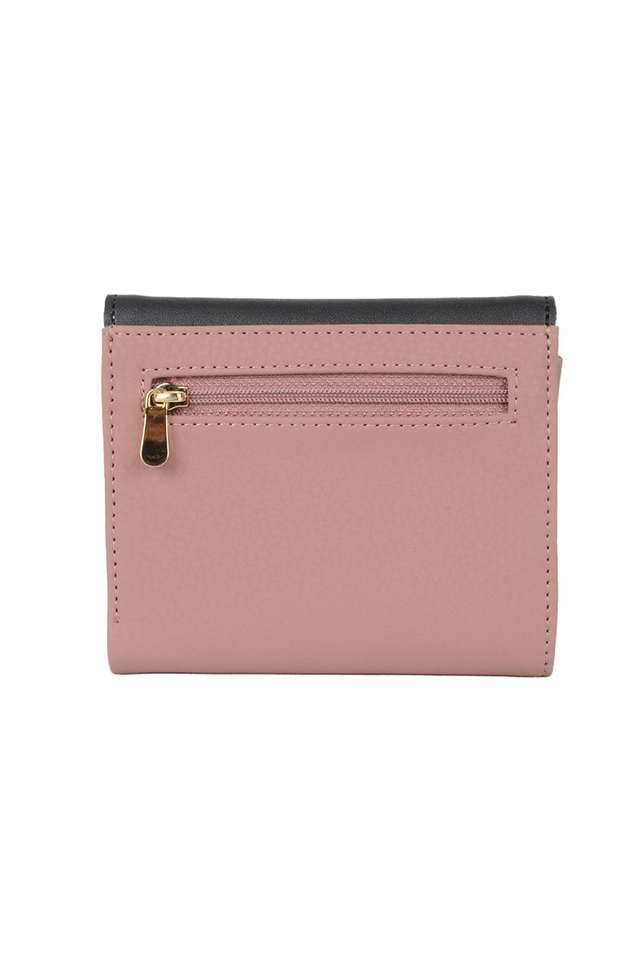 Small Tri Fold Women's Purse Buy Baggit Mauve PVC Zipper - Main Image