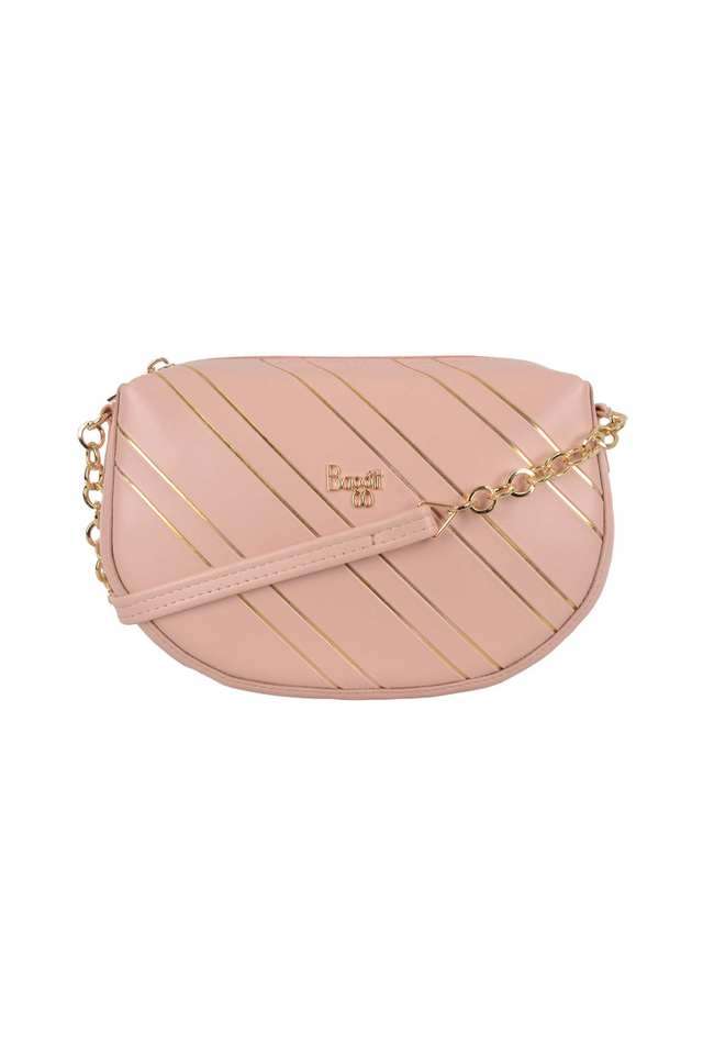 PVC-Zipper-Closure-Women-s-Saddle-Bag