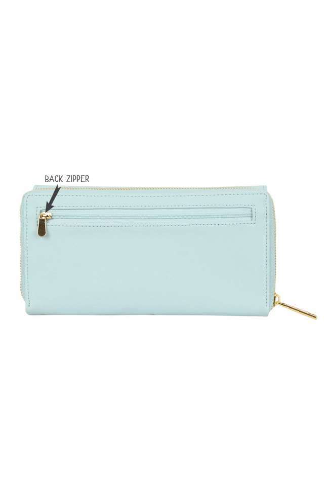 PVC-Zipper-Closure-Women-s-Tri-Fold-Wallet