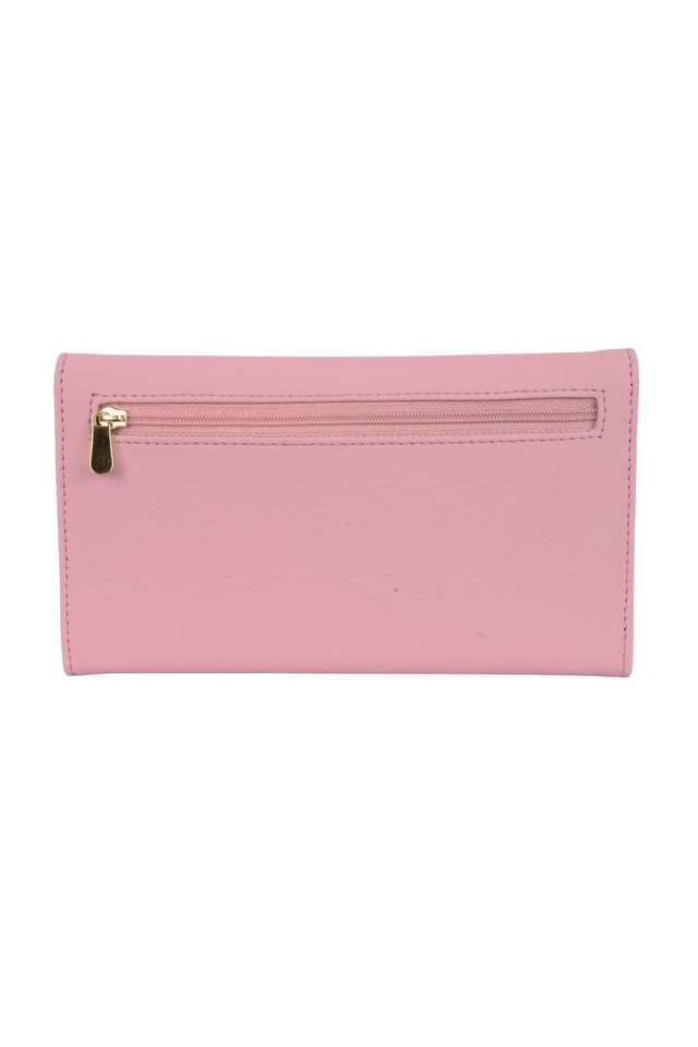 PVC-Zipper-Closure-Women-s-Tri-Fold-Wallet