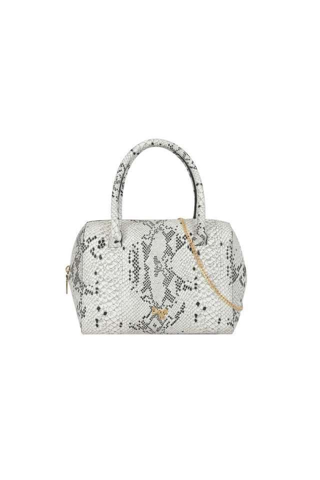 L-Tibi-X-Serpenti-PVC-Zipper-Closure-Women-s-Duffle-Bag