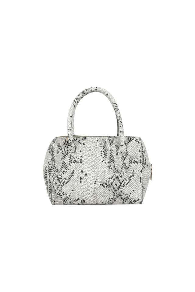 L-Tibi-X-Serpenti-PVC-Zipper-Closure-Women-s-Duffle-Bag