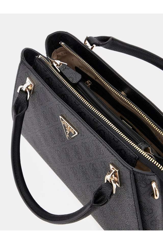 Buy GUESS Grey Noelle PU Zipper Closure Women's Satchel Shoppers