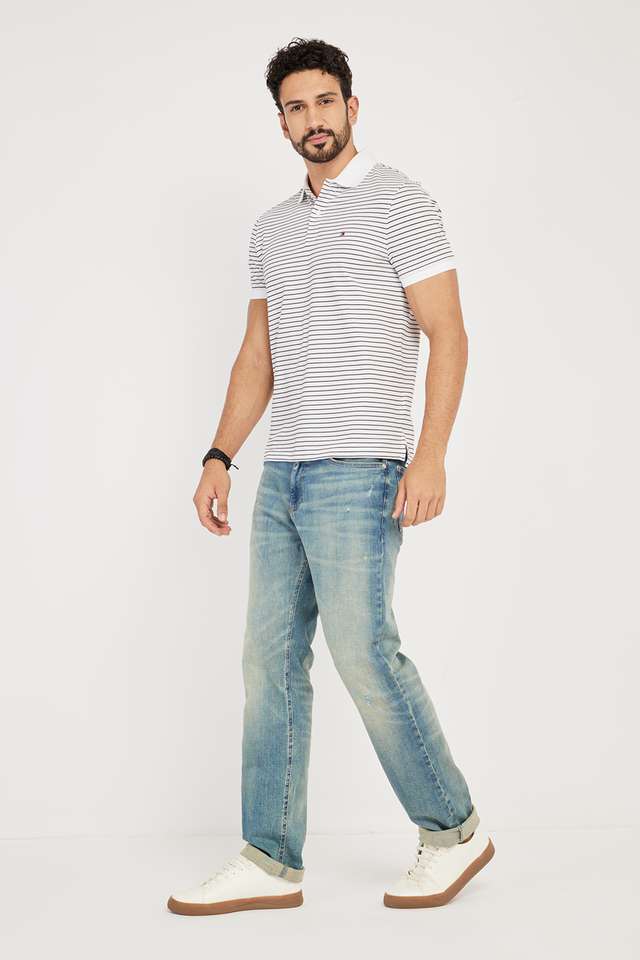 Solid-Cotton-Blend-Polo-Men-s-T-Shirt