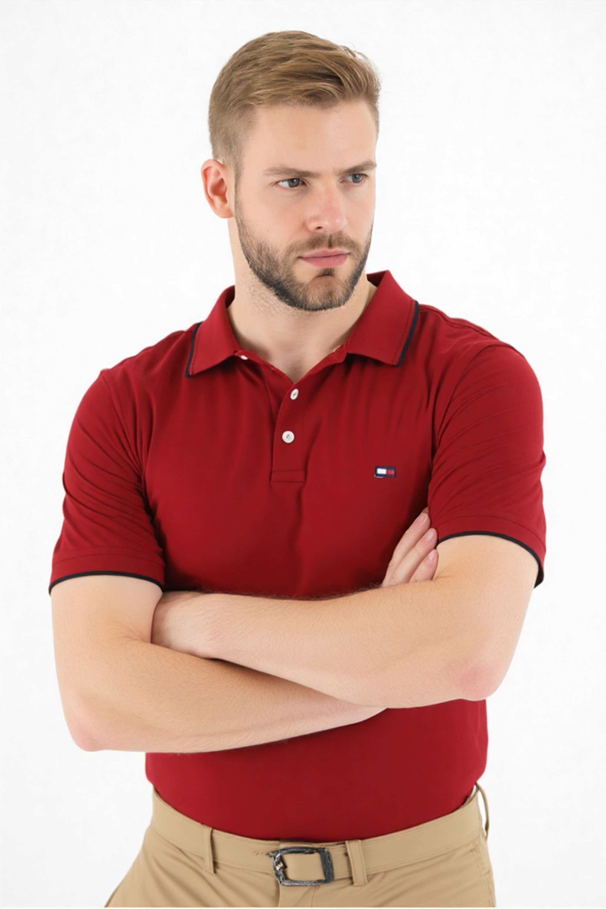 Solid-Cotton-Polo-Men-s-T-Shirt