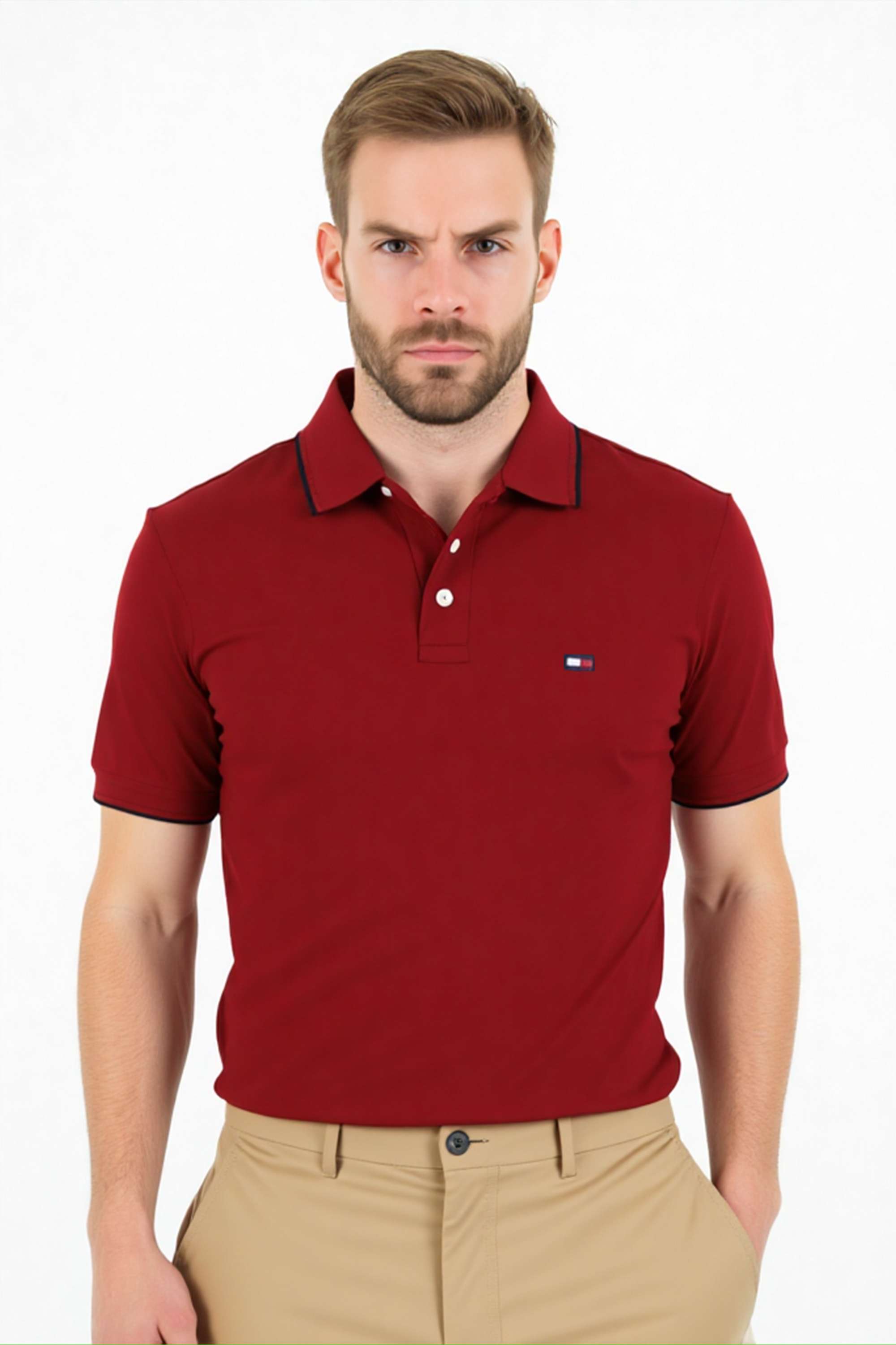 Solid-Cotton-Polo-Men-s-T-Shirt