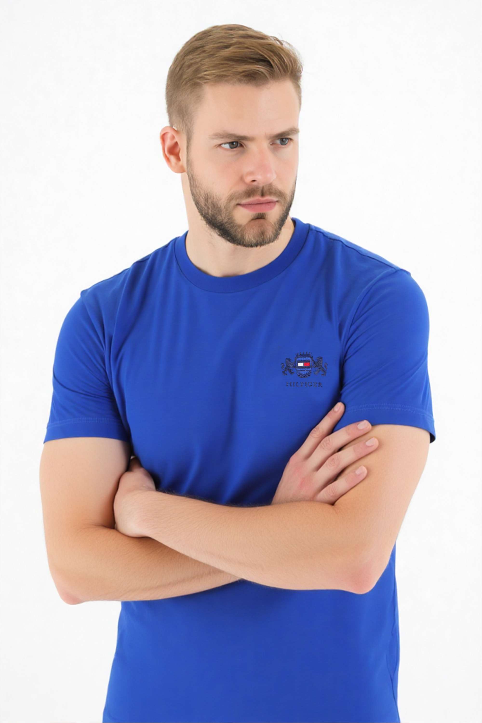 Solid-Cotton-Round-Neck-Men-s-T-Shirt