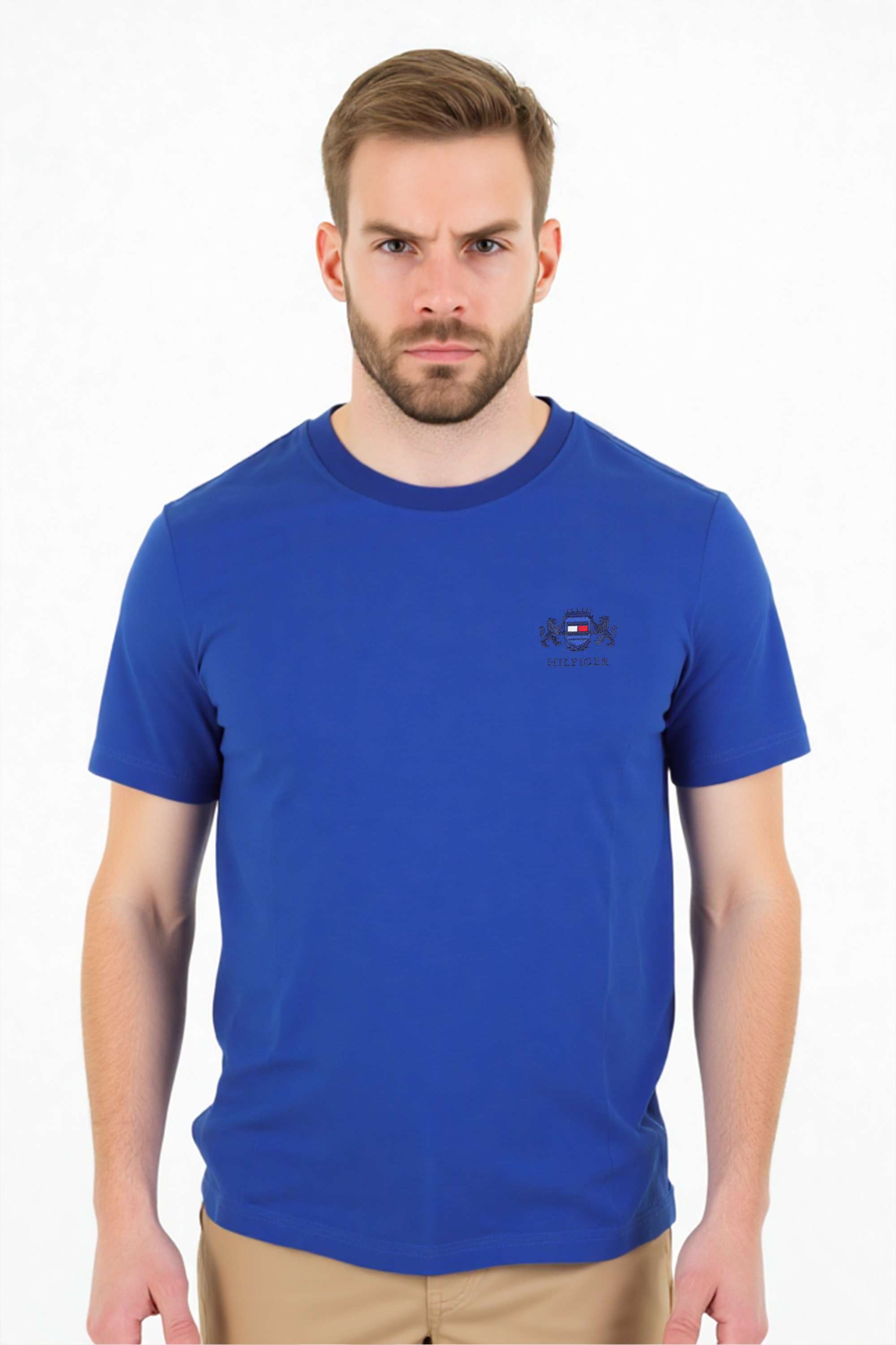Solid-Cotton-Round-Neck-Men-s-T-Shirt