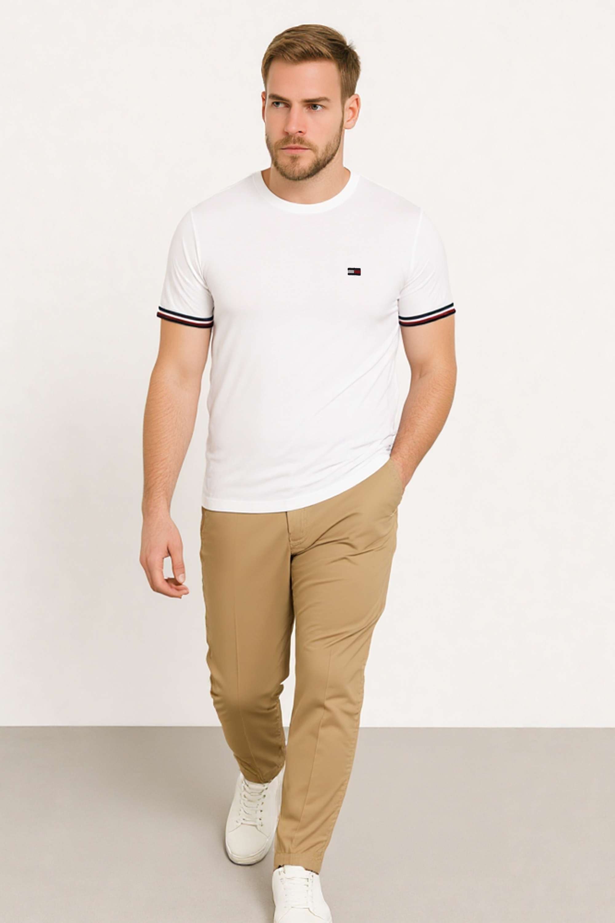 Solid-Cotton-Regular-Fit-Men-T-Shirt
