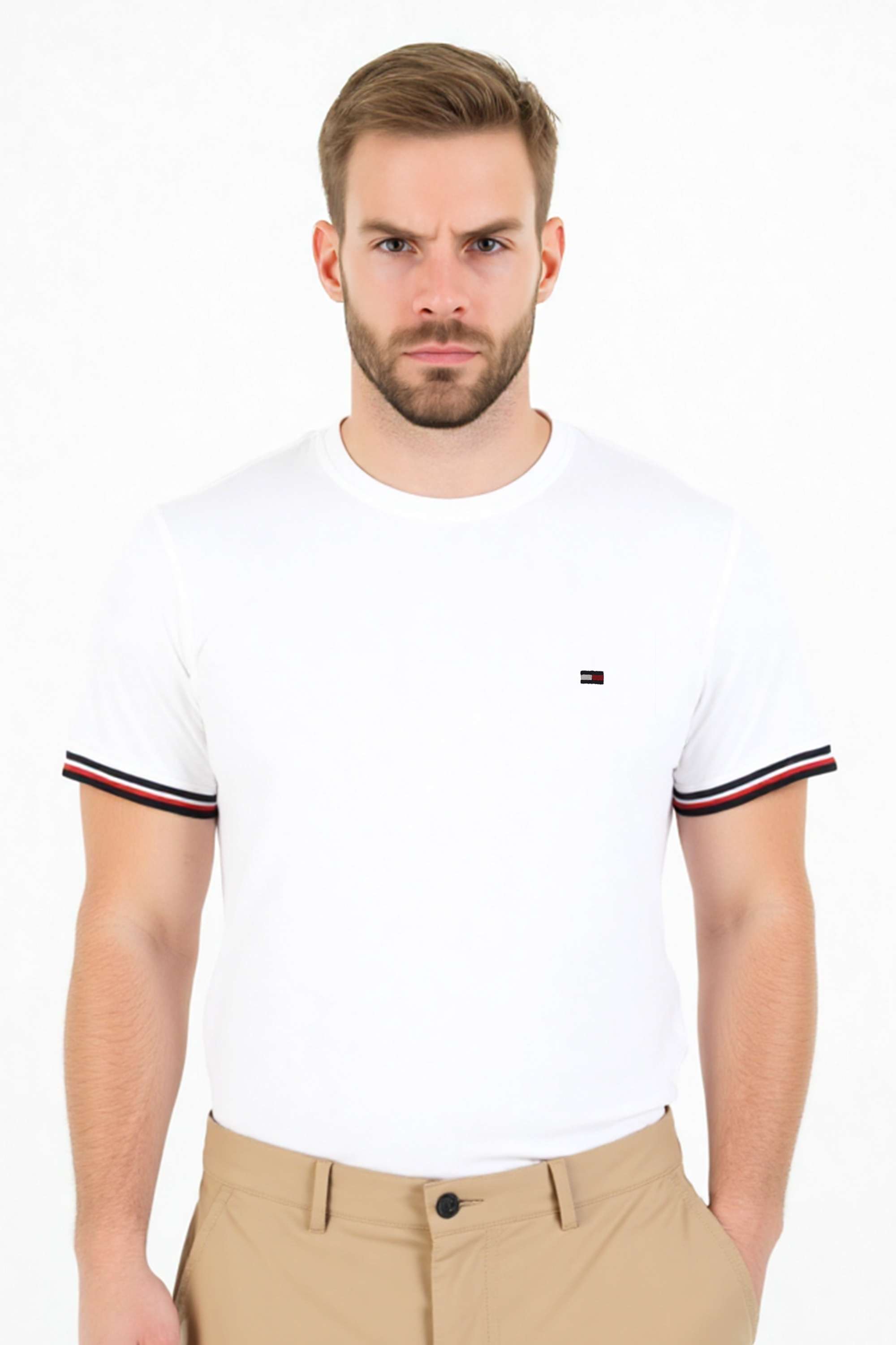 Solid-Cotton-Regular-Fit-Men-T-Shirt