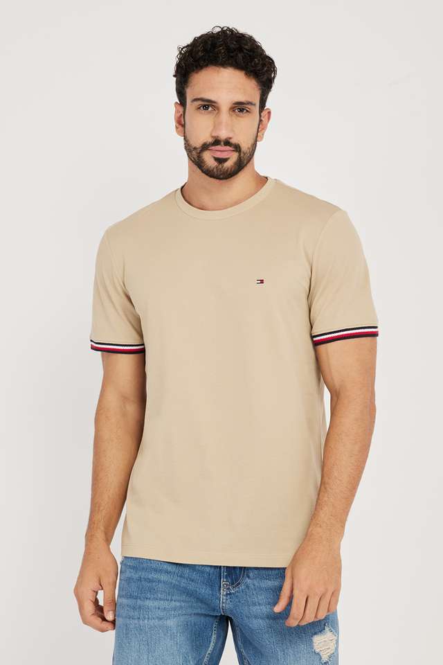Solid-Cotton-Regular-Fit-Men-T-Shirt