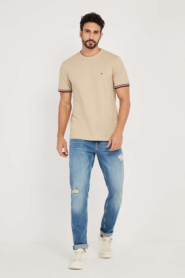 Solid-Cotton-Regular-Fit-Men-T-Shirt