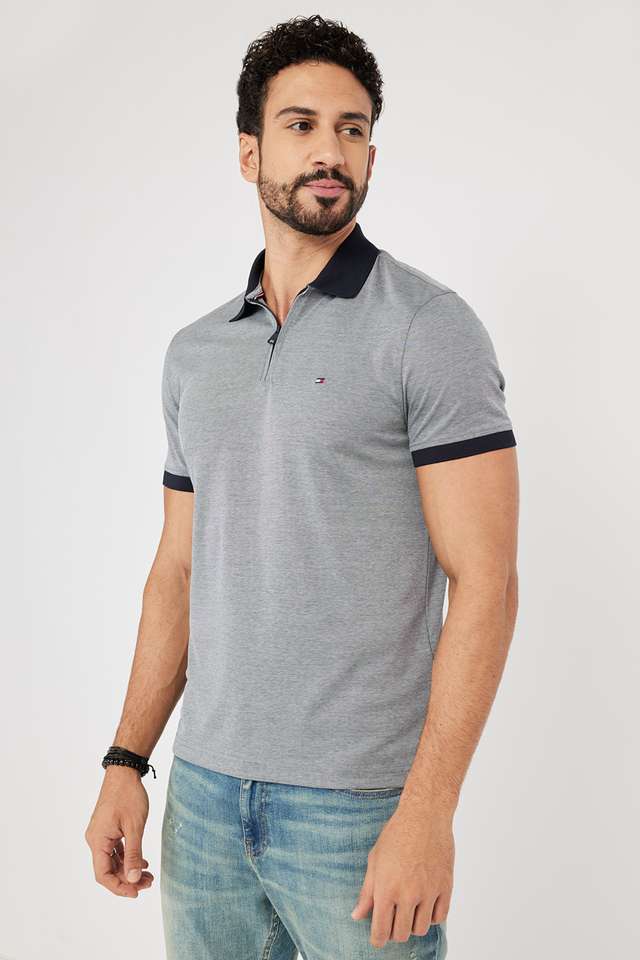 Solid-Cotton-Blend-Polo-Men-s-T-Shirt