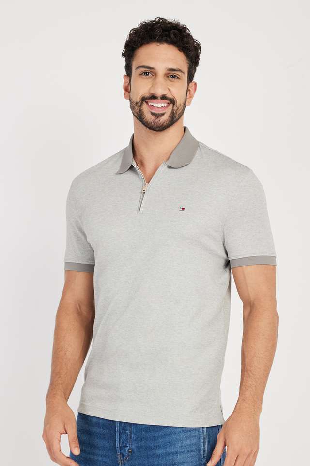 Solid-Cotton-Blend-Polo-Men-s-T-Shirt