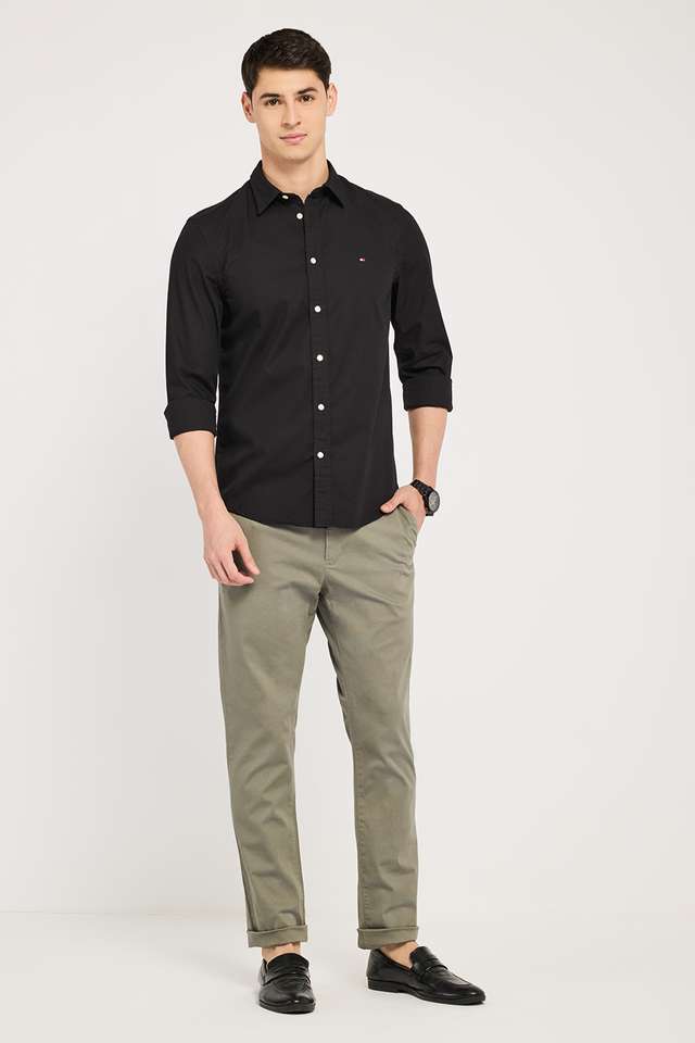 Printed-Cotton-Blend-Regular-Fit-Men-s-Casual-Wear-Trousers