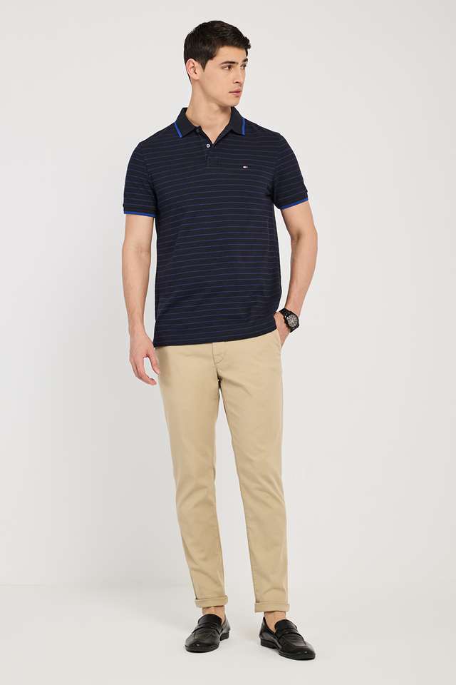 Structured-Cotton-Blend-Regular-Fit-Men-s-Casual-Wear-Trousers