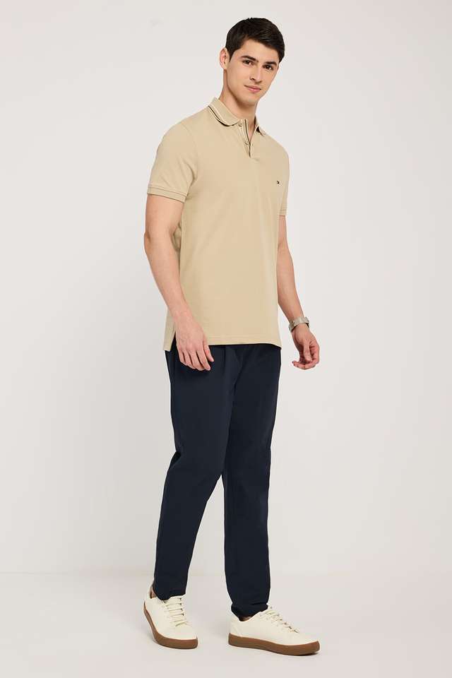 Solid-Cotton-Blend-Regular-Fit-Men-s-Casual-Wear-Trousers