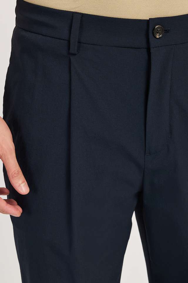 Solid-Cotton-Blend-Regular-Fit-Men-s-Casual-Wear-Trousers