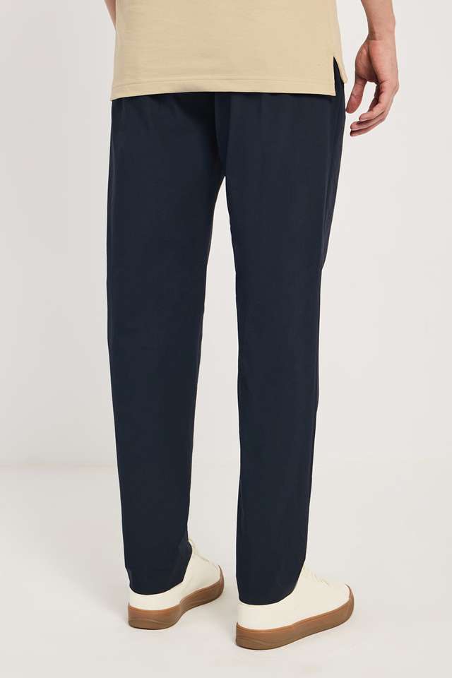 Solid-Cotton-Blend-Regular-Fit-Men-s-Casual-Wear-Trousers