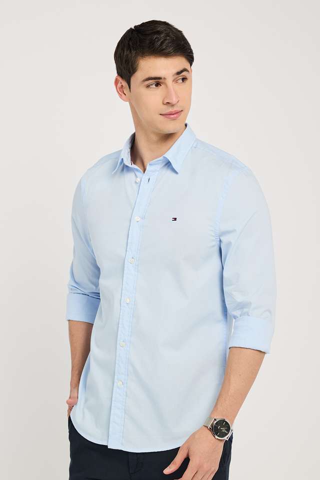 Solid-Cotton-Blend-Slim-Fit-Men-s-Casual-Wear-Shirt