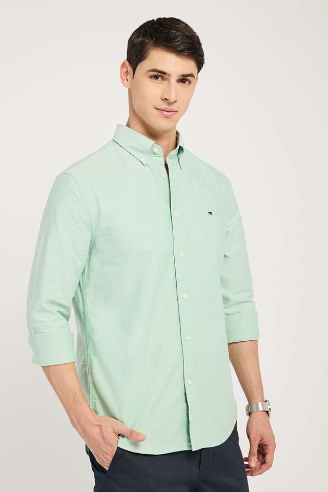 Solid-Cotton-Blend-Regular-Fit-Men-s-Casual-Wear-Shirt