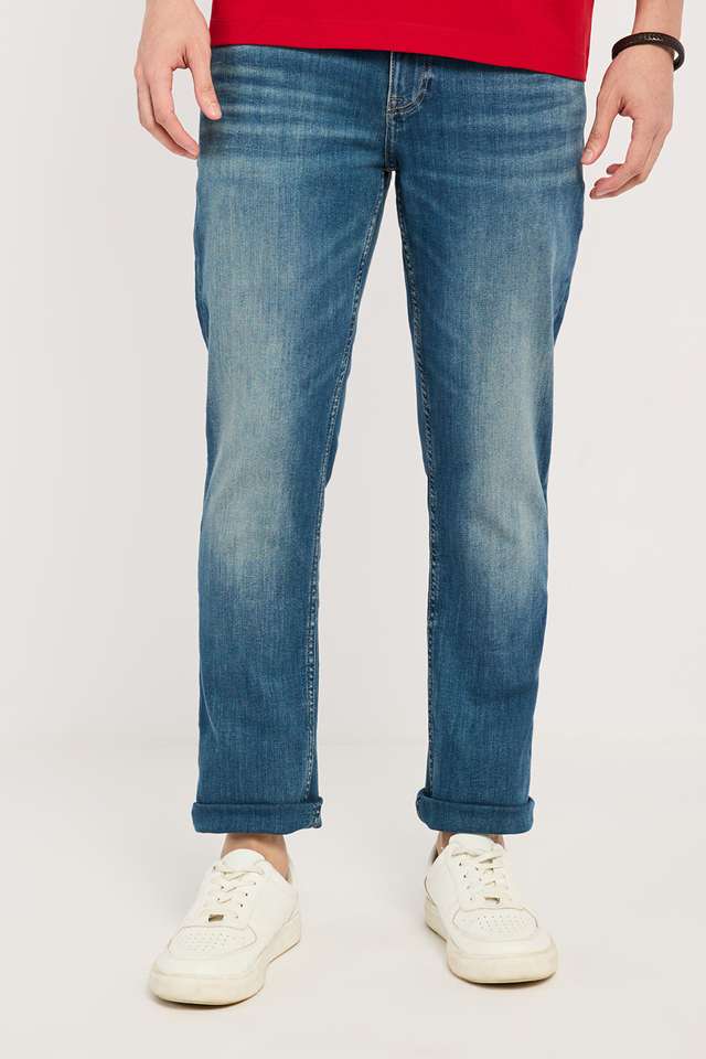 Light-Wash-Cotton-Blend-Regular-Fit-Men-s-Jeans