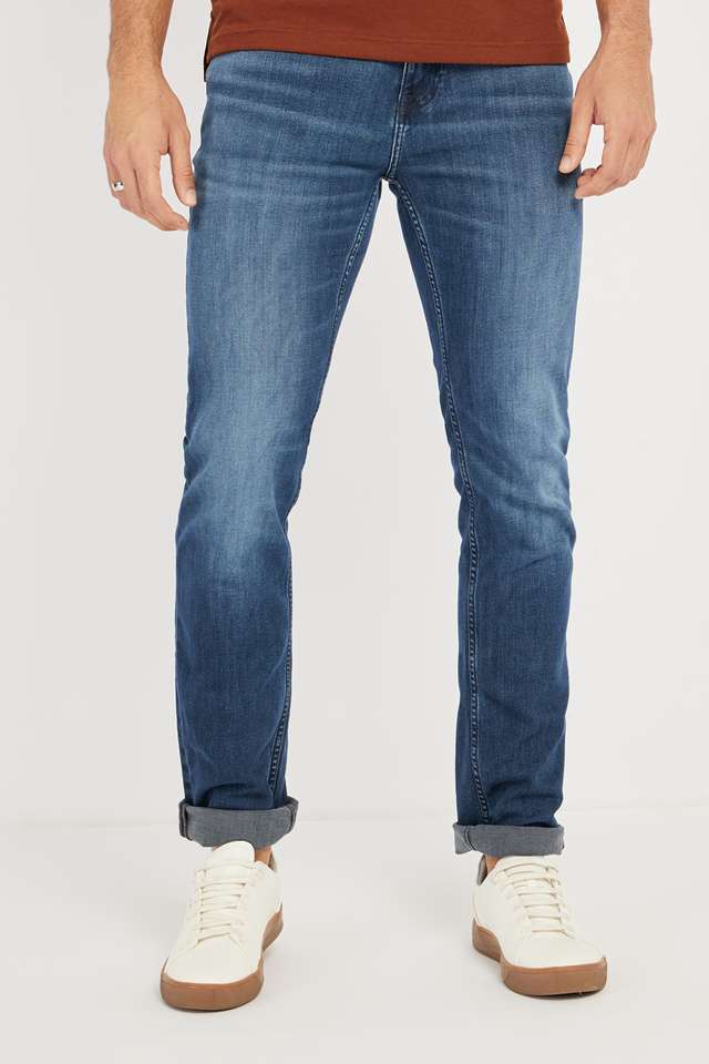 Light-Wash-Cotton-Blend-Regular-Fit-Men-s-Jeans