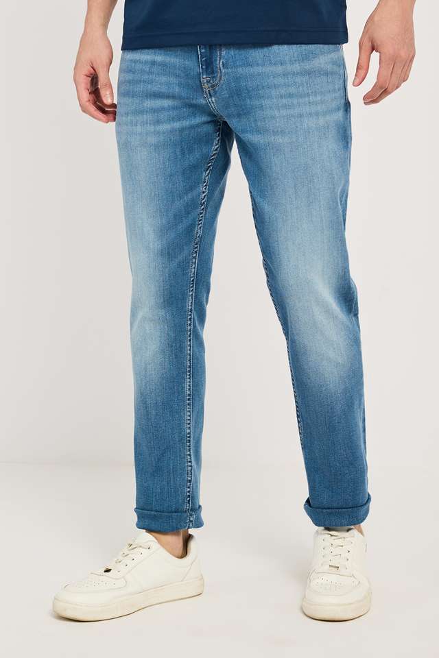 Light-Wash-Cotton-Blend-Regular-Fit-Men-s-Jeans