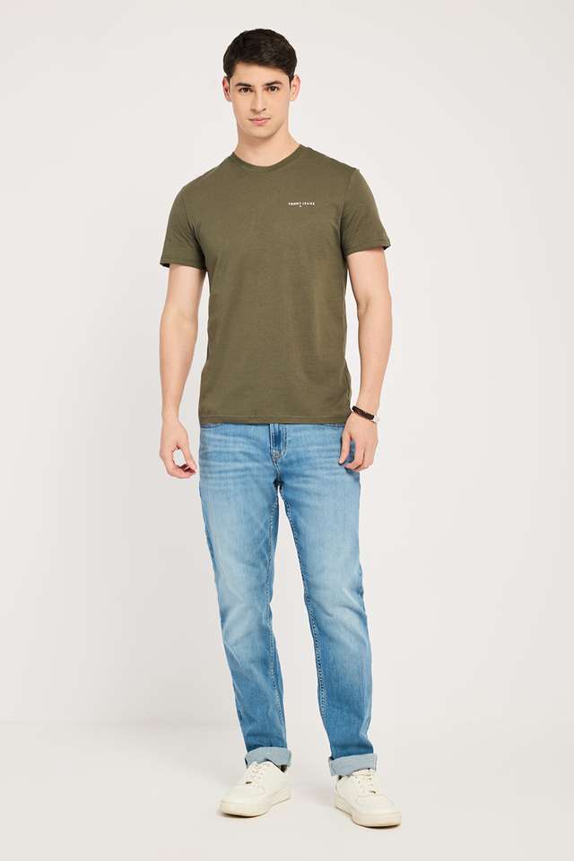 Solid-Cotton-Slim-Fit-Men-T-Shirt