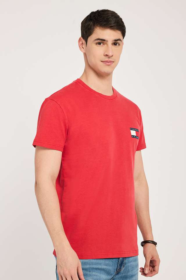 Solid-Cotton-Regular-Fit-Men-T-Shirt