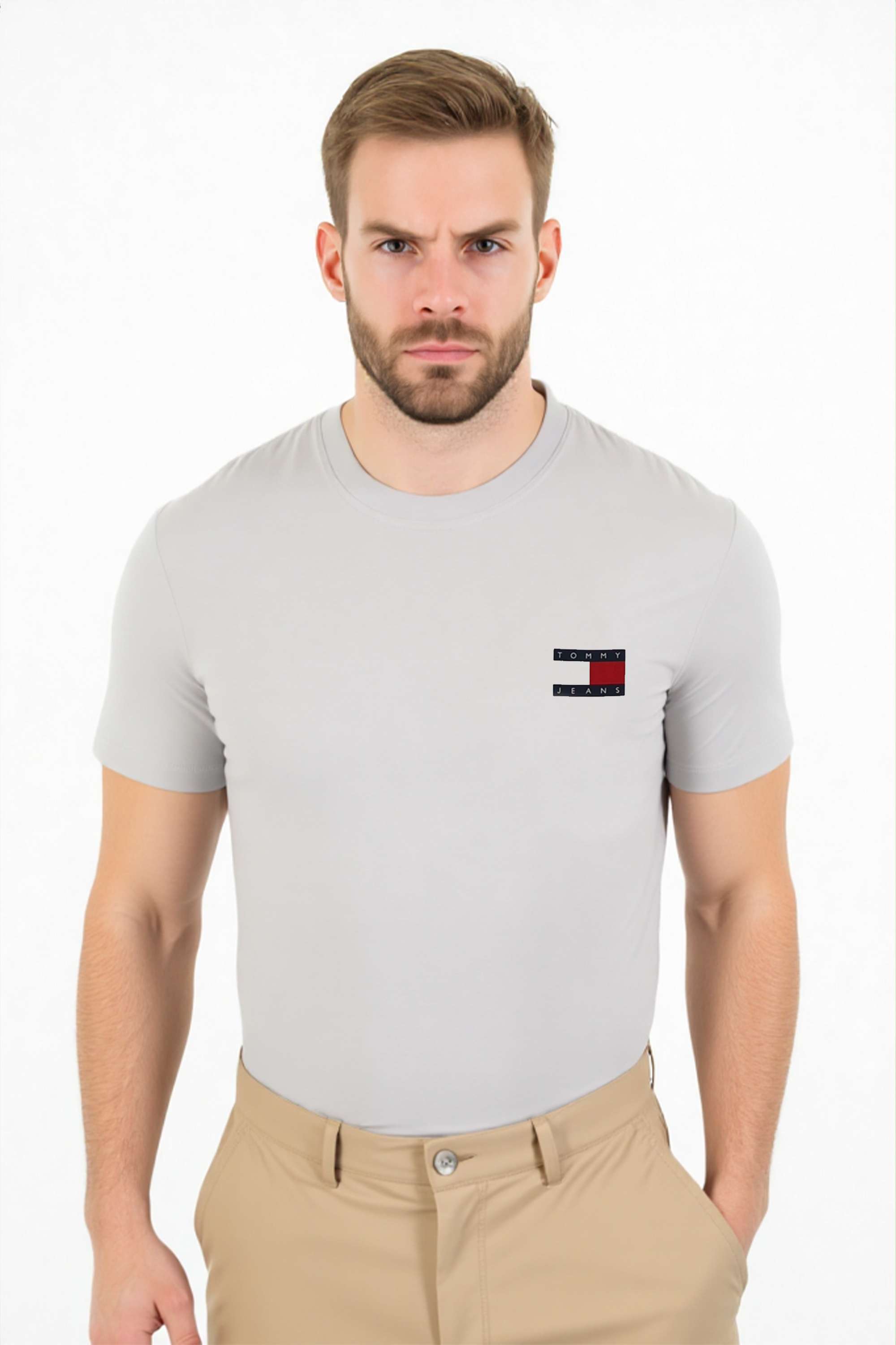 Solid-Cotton-Regular-Fit-Men-T-Shirt