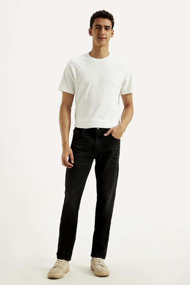 Light-Wash-Polyester-Slim-Fit-Men-s-Jeans