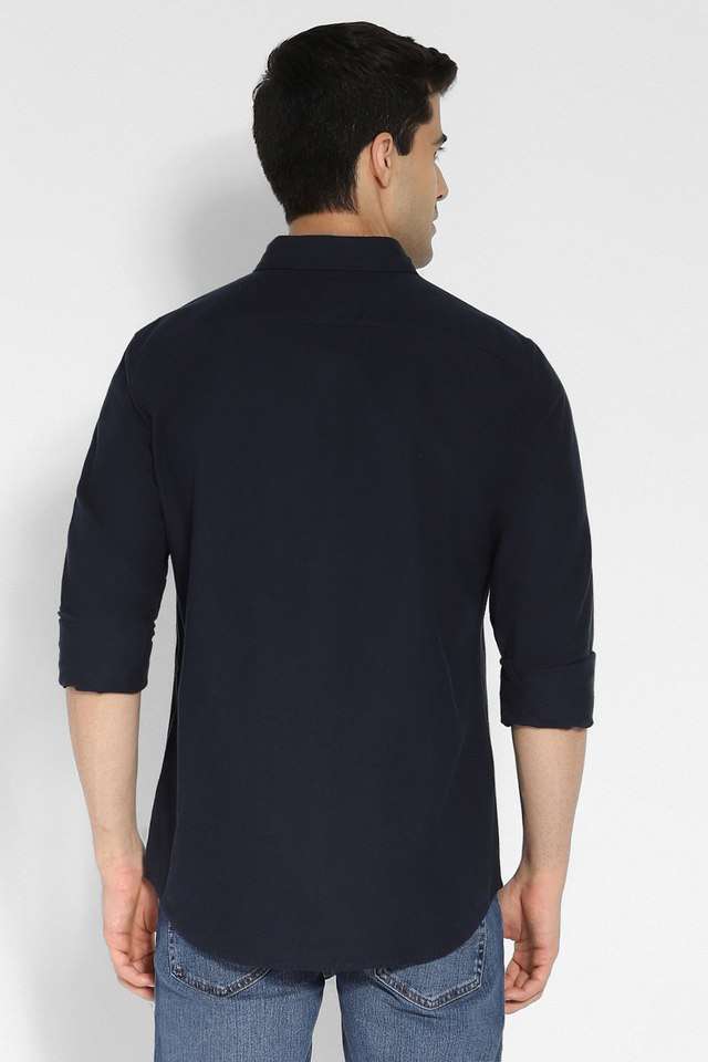 Solid-Cotton-Regular-Fit-Men-s-Casual-Shirt