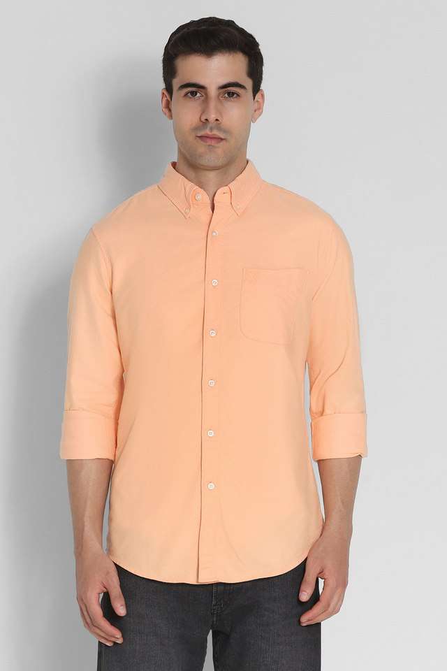 Solid-Cotton-Regular-Fit-Men-s-Casual-Shirt