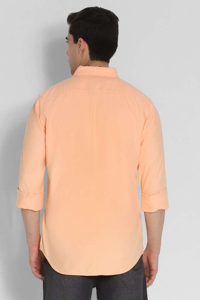 Solid-Cotton-Regular-Fit-Men-s-Casual-Shirt