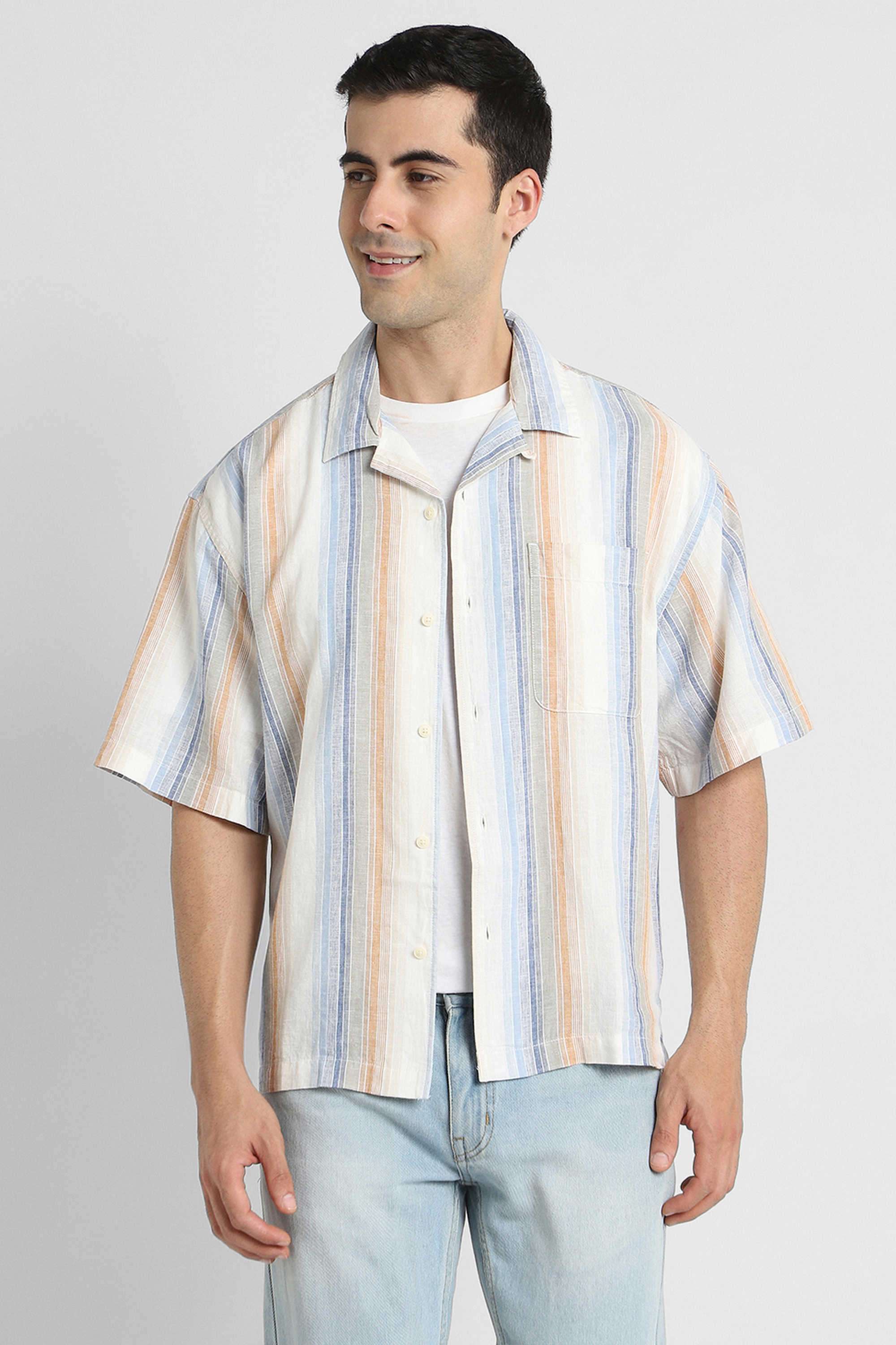 Stripes-Cotton-Blend-Regular-Fit-Men-s-Casual-Shirt