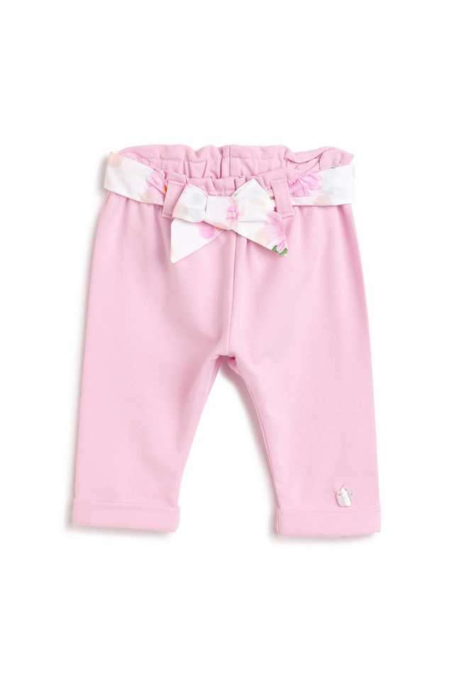 Solid-Blended-Fabric-Regular-Fit-Infant-Girls-Trousers