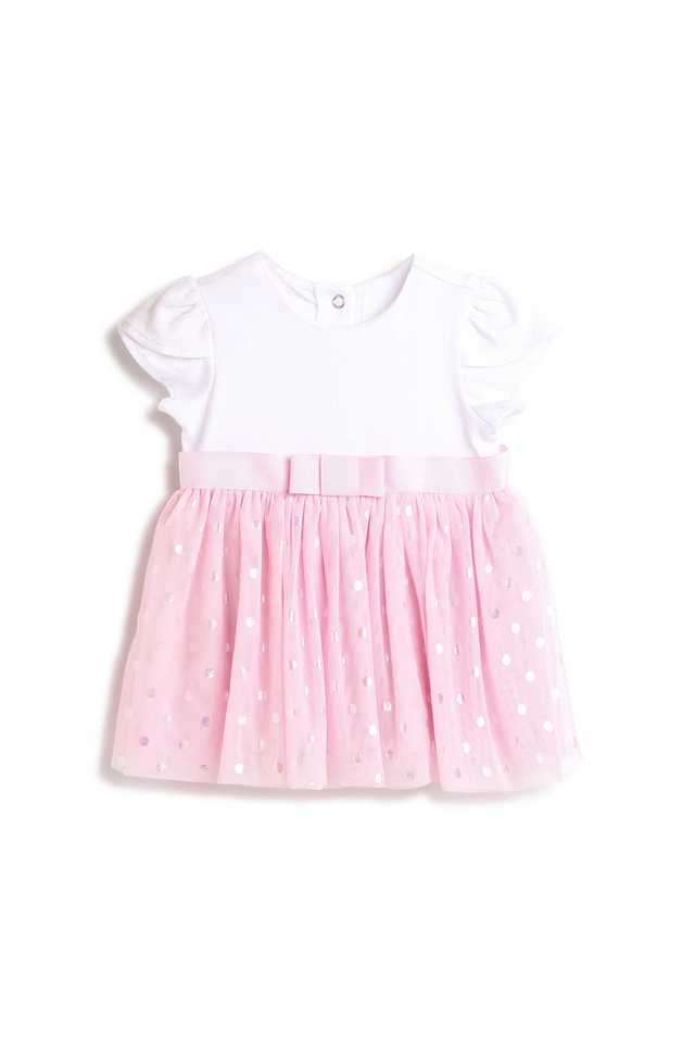 Knitted-Blended-Fabric-Regular-Fit-Infant-Girls-Dress