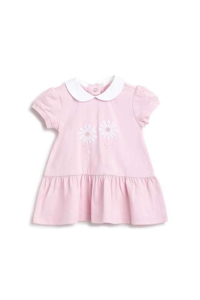 Embellished-Blended-Fabric-Regular-Fit-Infant-Girls-Dress