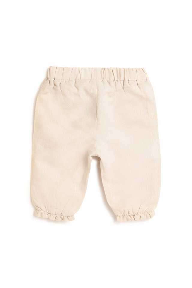 Solid-Blended-Fabric-Regular-Fit-Infant-Girls-Trousers